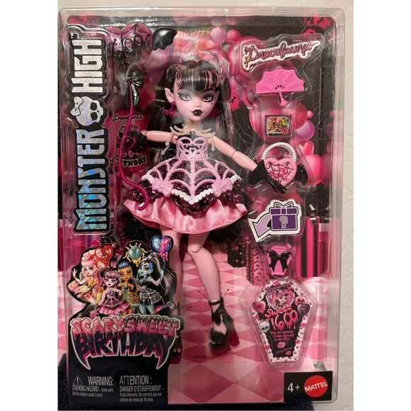 2025 Monster High Scary Sweet Birthday Fashion Doll Set of 4 In Hand NWT - Picture 5 of 14